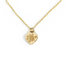  4 Person Heart Necklace in Solid 9ct Gold