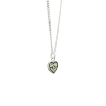  Blak Heart Mini Pendant in Solid Sterling Silver