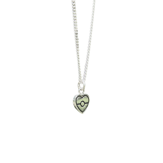 Blak Heart Mini Pendant in Solid Sterling Silver