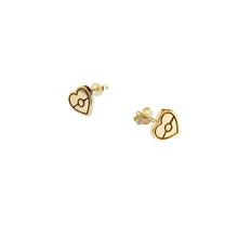  Blak Heart Earrings in Solid 9ct Gold