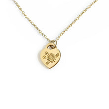  2 Person Heart Necklace in Solid 9ct Gold