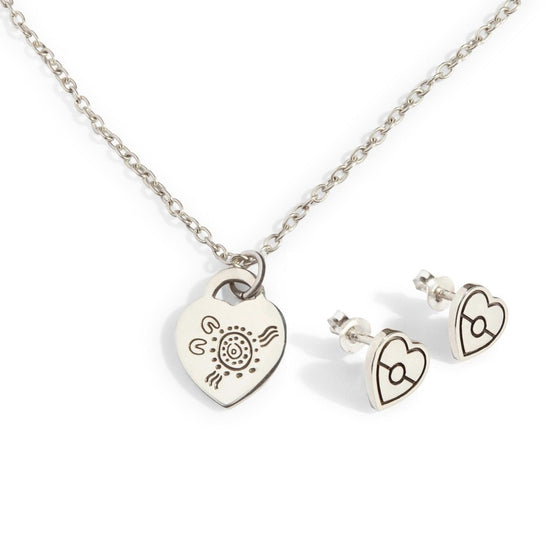 Heart Collection Set in Silver